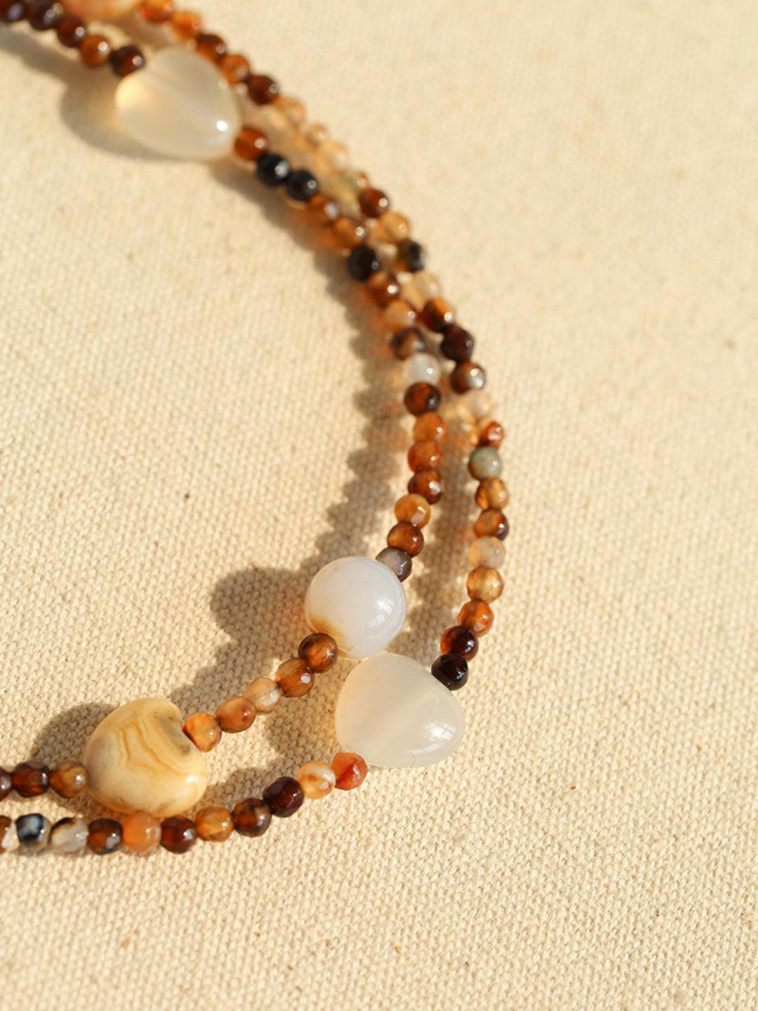 Spring Heartbeat Natural Stone Necklace - Gembea Jewelry