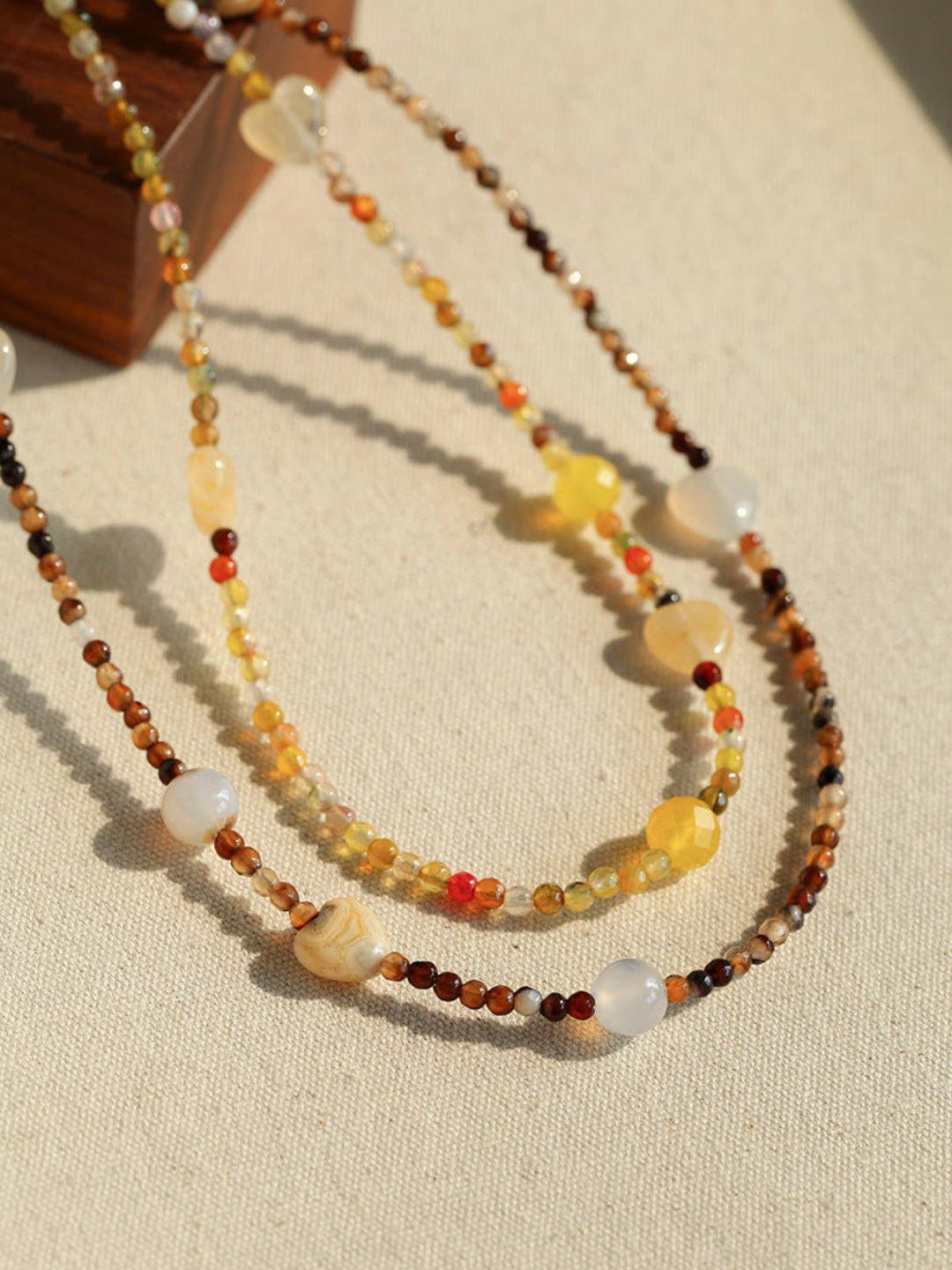 Spring Heartbeat Natural Stone Necklace - Gembea Jewelry