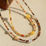Spring Heartbeat Natural Stone Necklace - Gembea Jewelry
