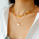Spring Heartbeat Natural Stone Necklace - Gembea Jewelry