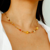 Spring Heartbeat Natural Stone Necklace - Gembea Jewelry