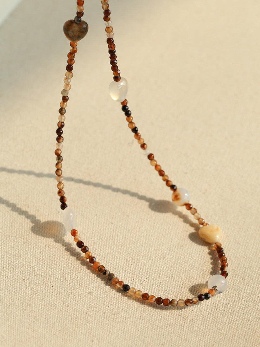 Spring Heartbeat Natural Stone Necklace - Gembea Jewelry