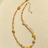 Spring Heartbeat Natural Stone Necklace - Gembea Jewelry