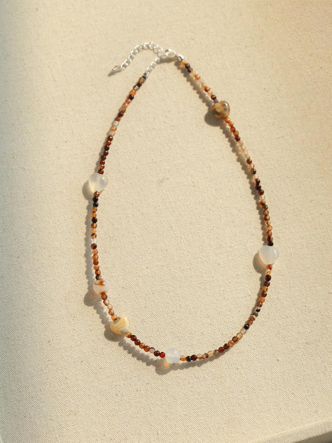 Spring Heartbeat Natural Stone Necklace - Gembea Jewelry