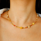 Spring Heartbeat Natural Stone Necklace - Gembea Jewelry