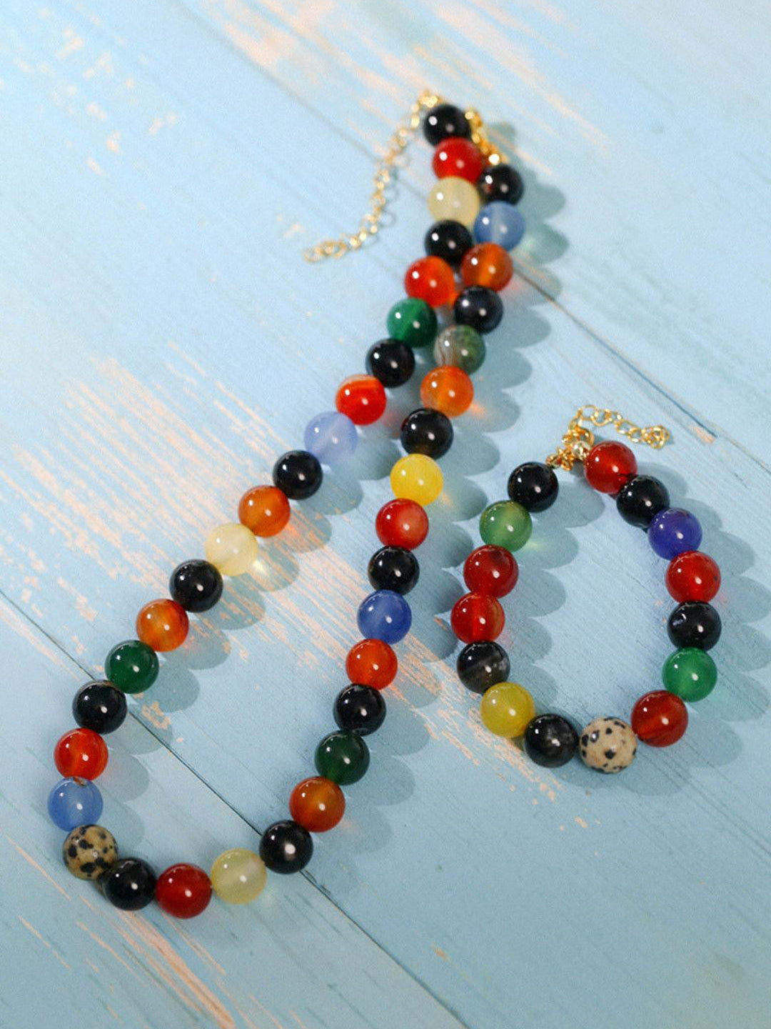 Spring Heartbeat Colored Stone Beaded Bracelet - Gembea Jewelry