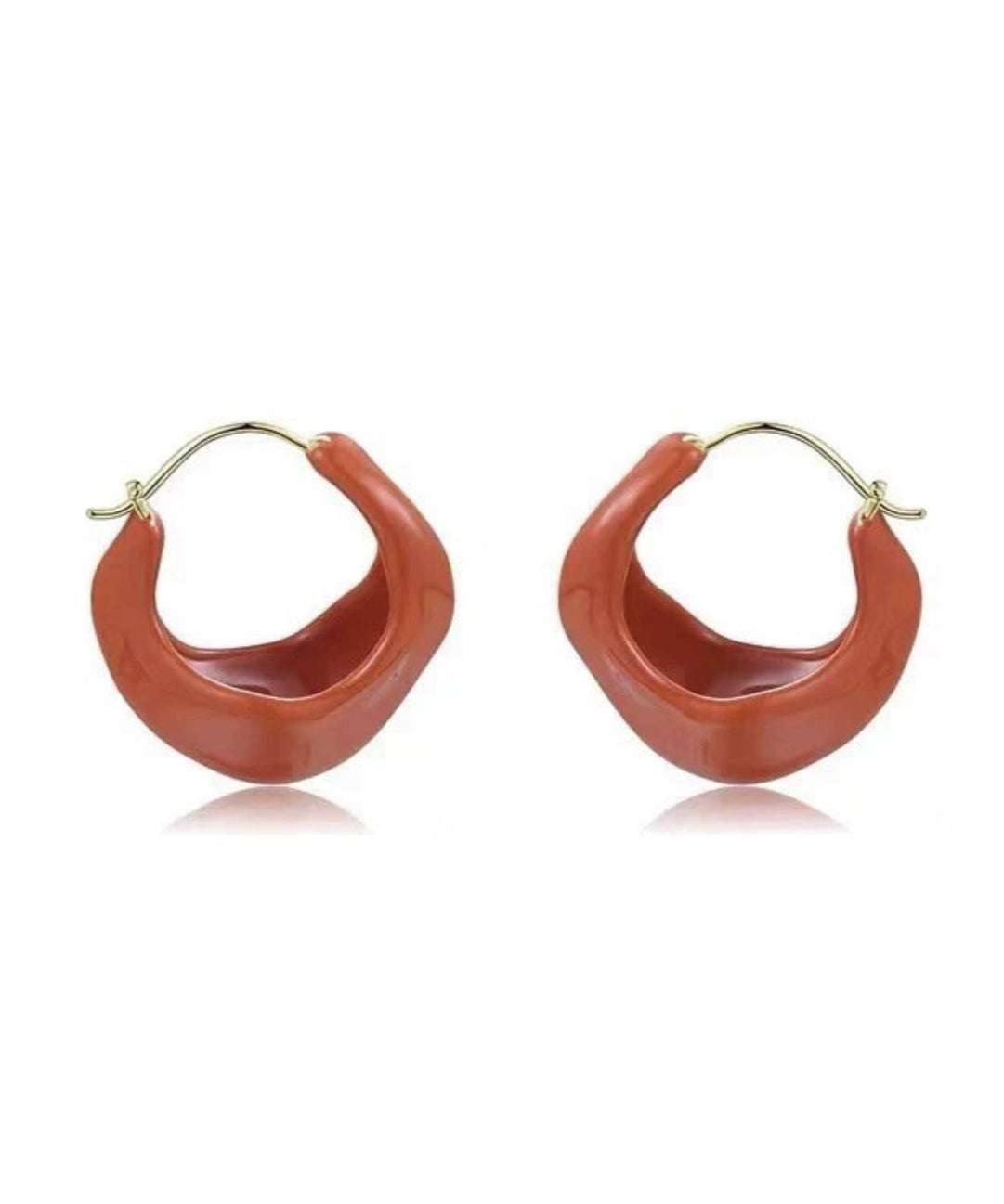 Commuter Enamel Glaze Hoop Earrings gembea jewelry