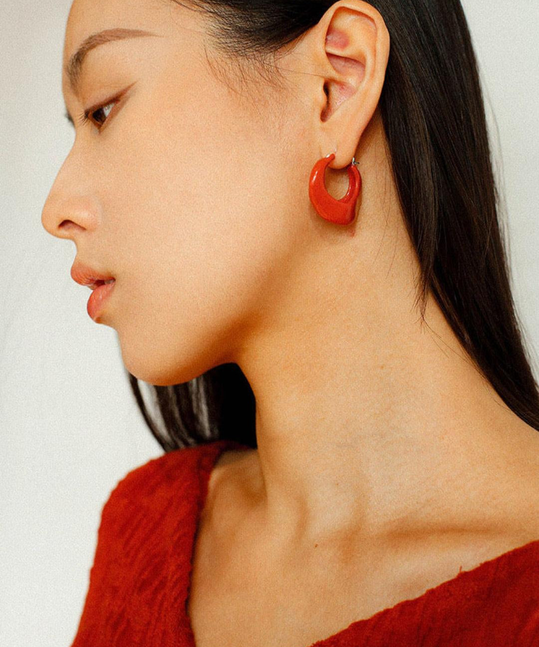 Commuter Twist Floral Geometric Enamel Glaze Earrings - Gembea Jewelry