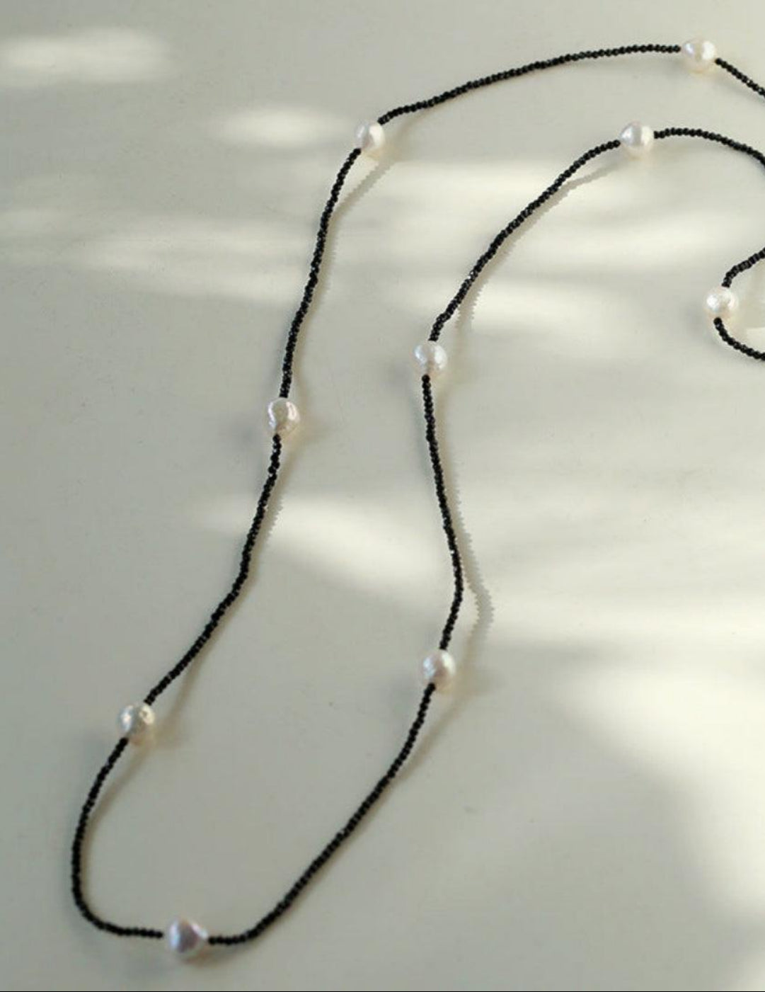 Crepe Baroque Black Crystal Necklace - Gembea Jewelry