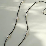 Crepe Baroque Black Crystal Necklace - Gembea Jewelry