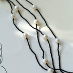 Crepe Baroque Black Crystal Necklace - Gembea Jewelry