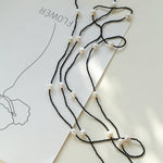 Crepe Baroque Black Crystal Necklace - Gembea Jewelry