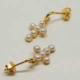 Cross Freshwater Pearl Drop Earrings GEMBEA JEWELRY