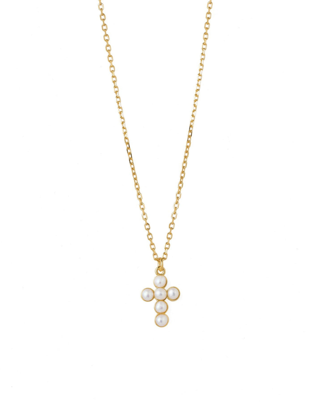 Cross Freshwater Pearl Pendant Chain Necklace gembea jewelry