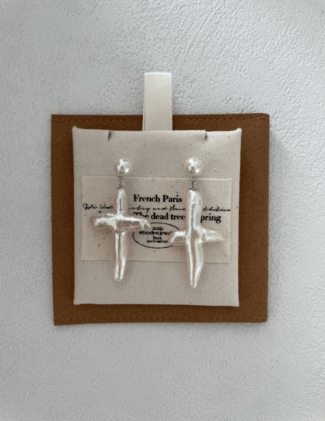 Crucifix Baroque Pendant Drop Earrings - Gembea Jewelry