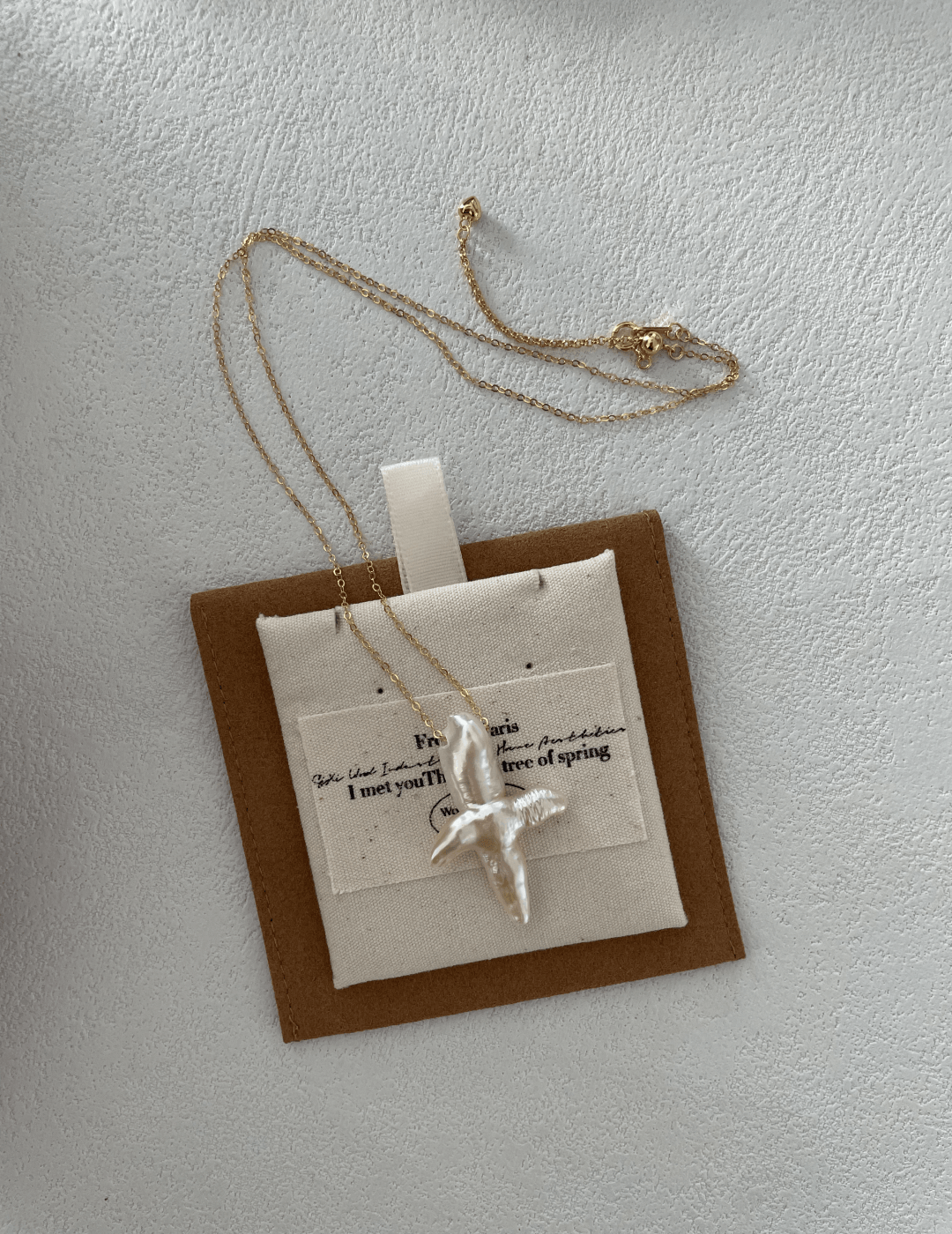 Crucifix Baroque Pendant 14K Gold Chain Necklace - Gembea Jewelry