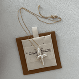 Crucifix Baroque Pendant 14K Gold Chain Necklace - Gembea Jewelry