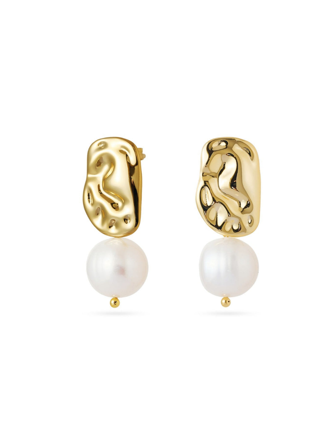 Dainty Baroque Pearl Stud Earrings gembea jewelry