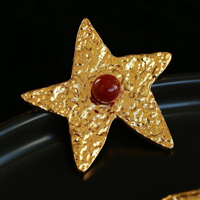 Dazzling Stars Pentagram Planet Element Brooch gembea jewelry