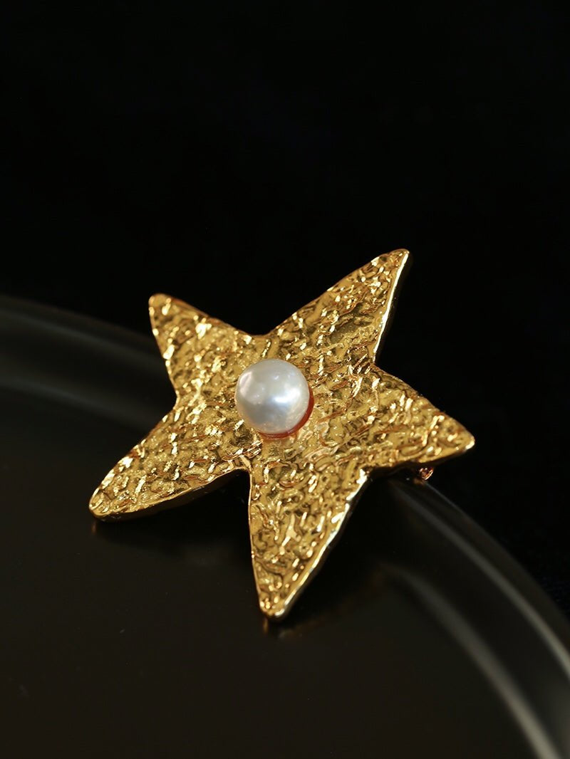 Dazzling Stars Pentagram Planet Element Brooch gembea jewelry