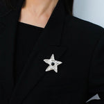 Dazzling Stars Pentagram Planet Element Brooch gembea jewelry