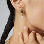 Gembea Jewelry Lazuli Days Series Deep Tide Pearl Earrings
