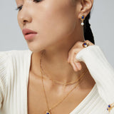 Gembea Jewelry Lazuli Days Series Deep Tide Pearl Earrings