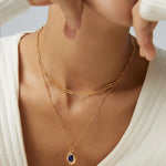 Gembea Jewelry Lazuli Days Series Deep Tide Pendant Necklace