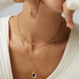 Gembea Jewelry Lazuli Days Series Deep Tide Pendant Necklace