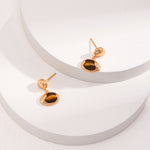Tiger's Eye Stone Drop Earrings-Gembea Jewelry