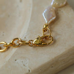 Diamond Baroque Chain Pearl Necklace - Gembea Jewelry