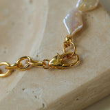 Diamond Baroque Chain Pearl Necklace - Gembea Jewelry