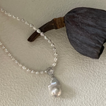 Baroque with Diamond Pearl Necklace - Gembea Jewelry