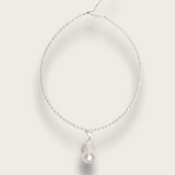 Diamond Baroque Pearl Pendant Necklace gembea jewelry