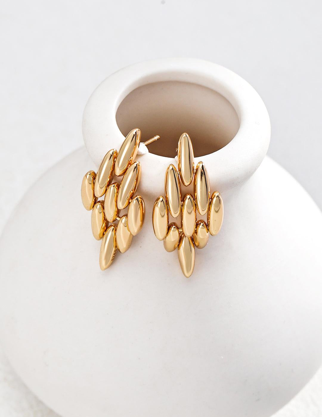 Sparkling Diamond 18K Gold Earrings - Gembea Jewelry