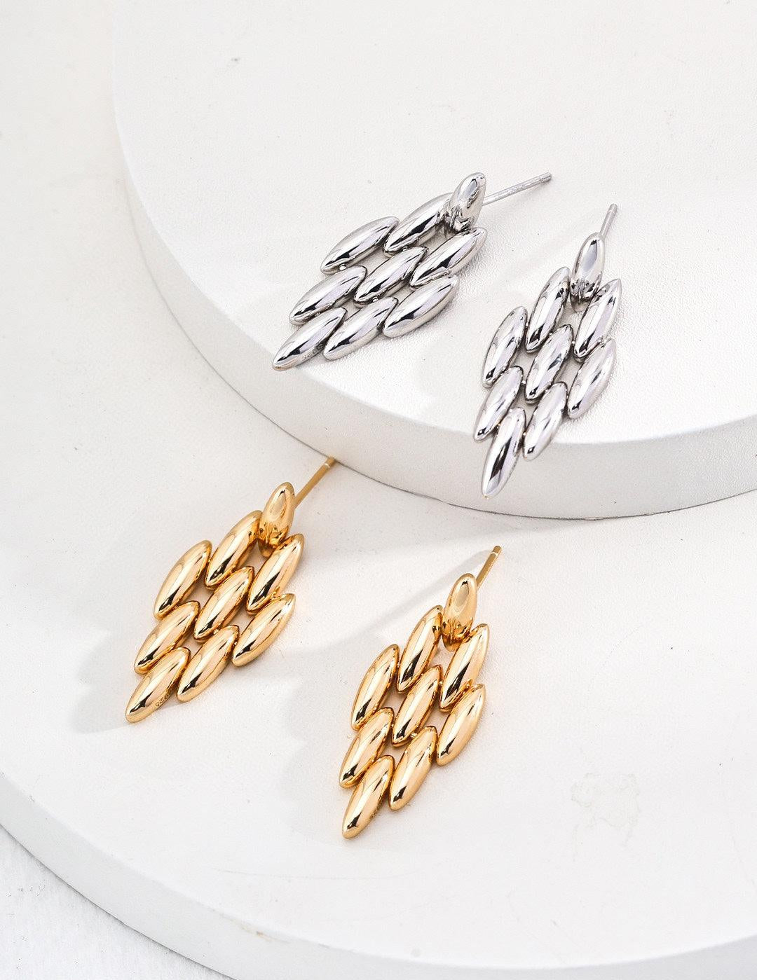 Sparkling Diamond 18K Gold Earrings - Gembea Jewelry