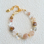 Dopamine Brown Aventurine Beaded Wave Bracelet gembea jewelry