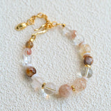 Dopamine Brown Aventurine Beaded Wave Bracelet gembea jewelry