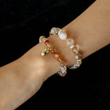 Dopamine Brown Aventurine Beaded Wave Bracelet gembea jewelry