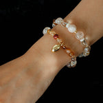 Dopamine Brown Aventurine Beaded Wave Bracelet gembea jewelry