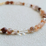 Dopamine Brown Aventurine Beaded Wave Necklace gembea jewelry