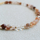 Dopamine Brown Aventurine Beaded Wave Necklace gembea jewelry
