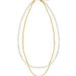 Double-layer Mini Baroque Pearl Chain Necklace gembea jewelry