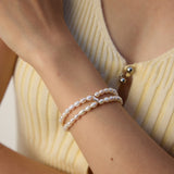 Double-layer Natural Pearl Beaded Bracelet-Gembea Jewelry