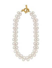 Double Baroque Pearl Choker Necklace gembea jewelry