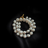 Double Baroque Pearl Choker Necklace gembea jewelry
