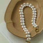 Double Baroque Pearl Collarbone Choker Necklaces - Gembea Jewelry
