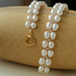 Double Baroque Pearl Collarbone Choker Necklaces - Gembea Jewelry