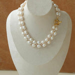 Double Baroque Pearl Collarbone Choker Necklaces - Gembea Jewelry
