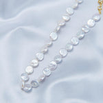 Double Chain Small Circle Baroque Pearl Necklace - Gembea Jewelry